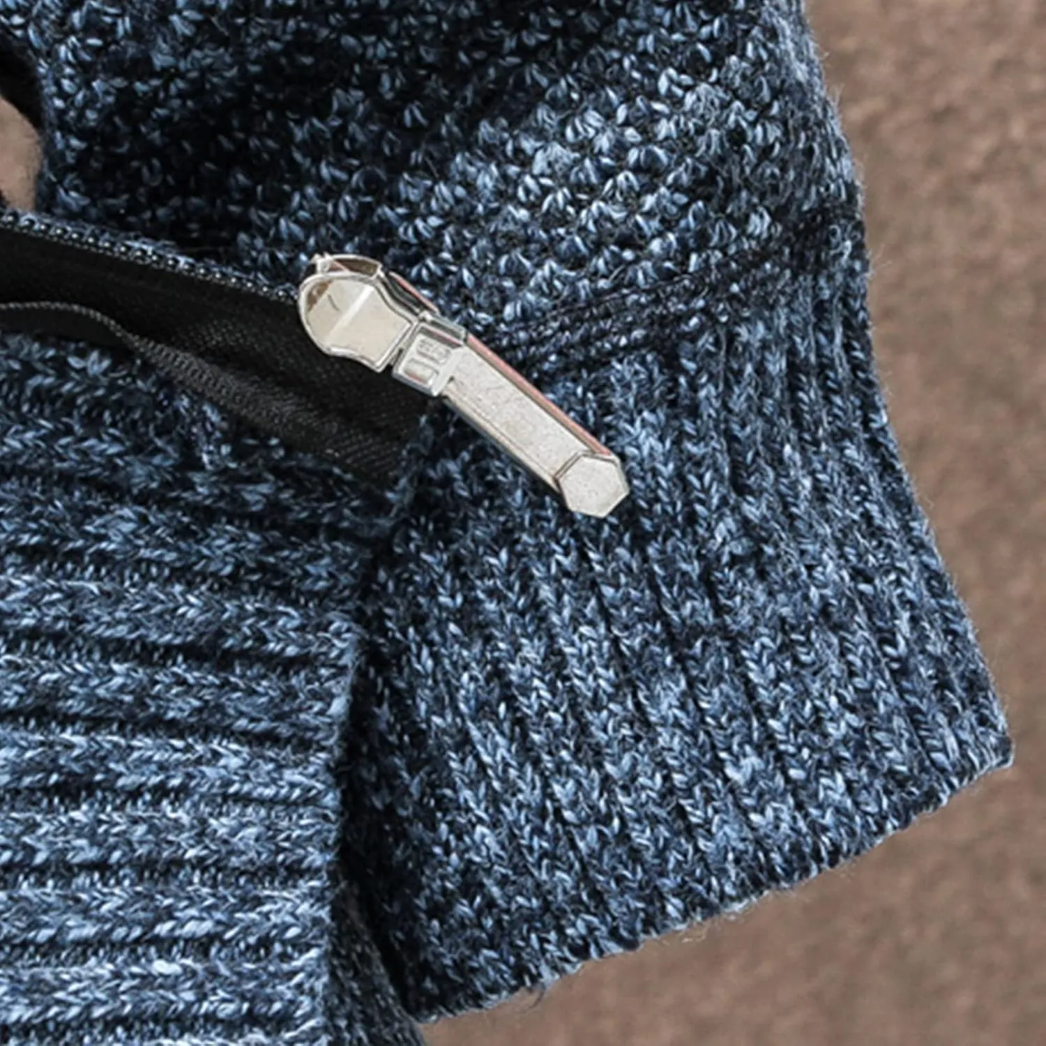 hlysgo Men's Cardigan Sweaters Casual Slim Fit Full Zip Sweaters Cable Knitted Jacket Outwear with Soft Flannel Lining