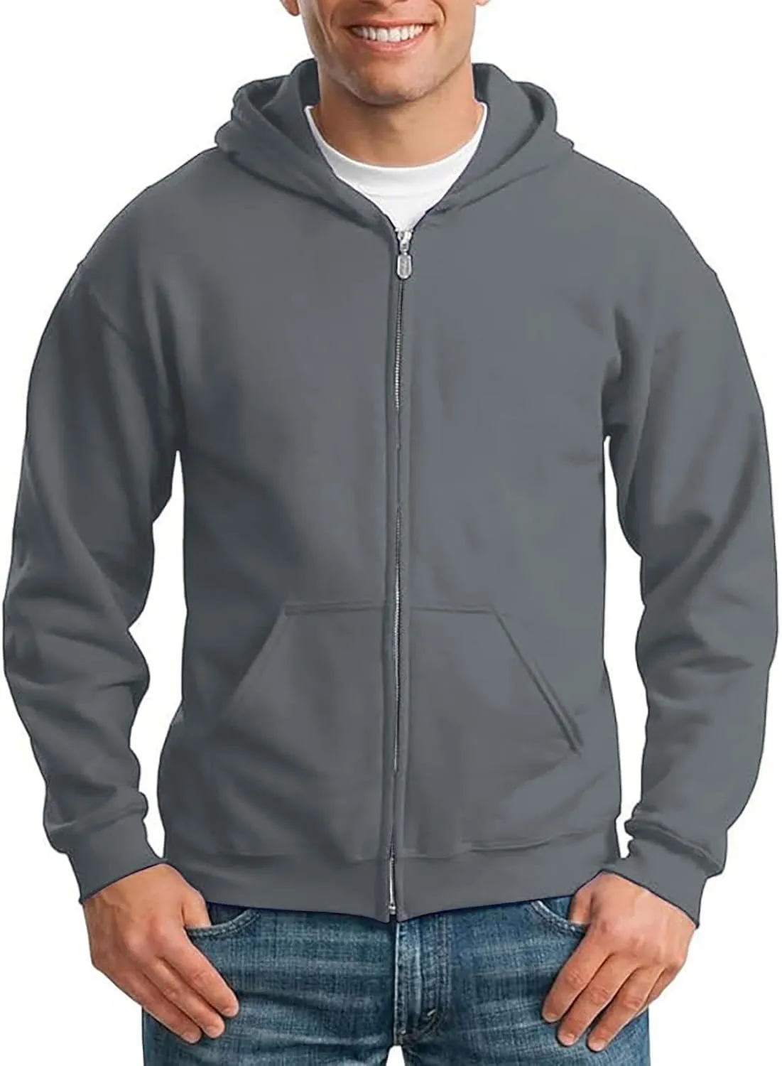 Hoodies for Men Full Zip Up Fleece Warm Thick Jackets Heavyweight Sherpa Lined Coat Hooded Sweatshirt with Zipper