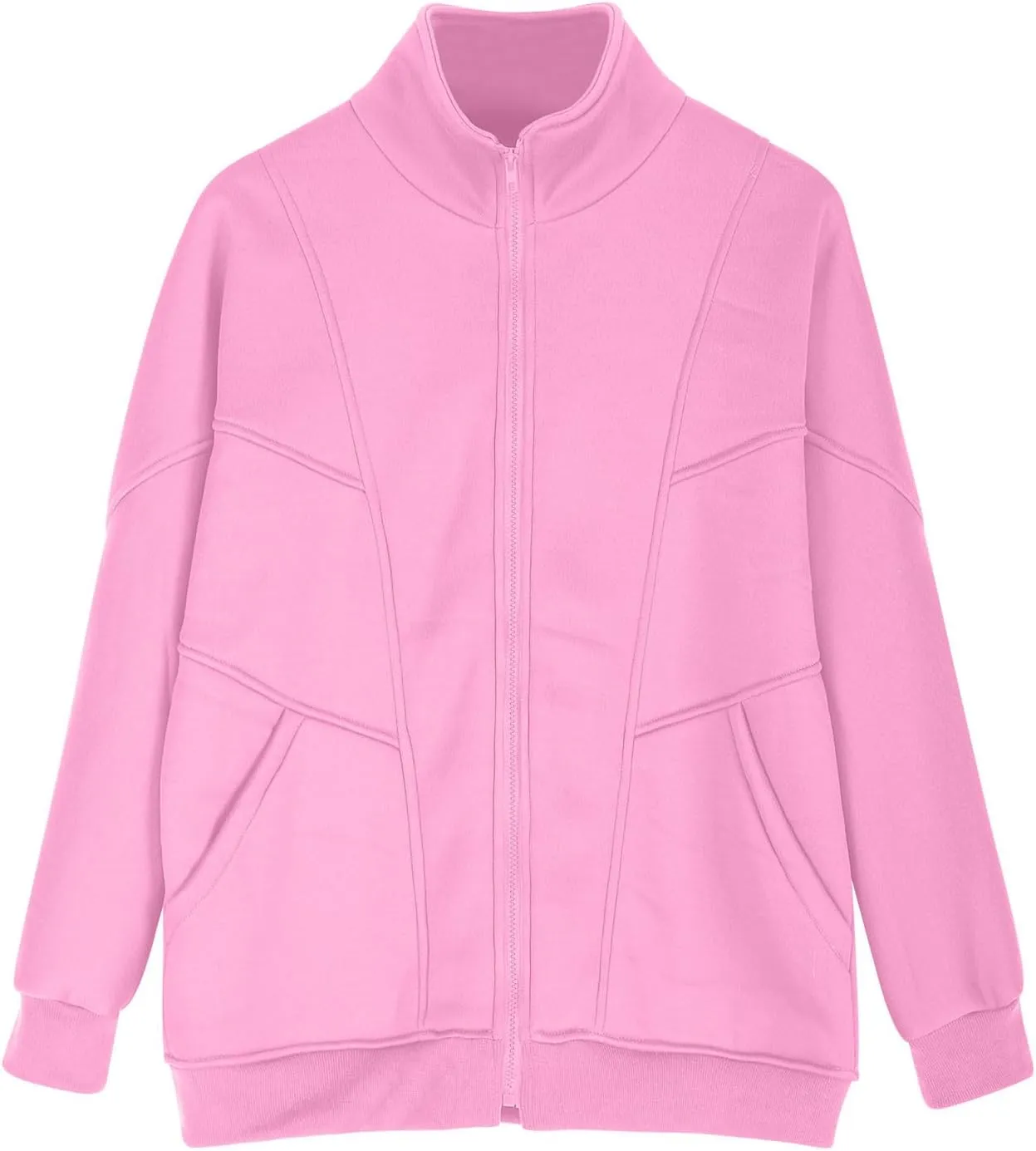 Hoodies for Womens Oversized Sweatshirt Full Zip Up Jacket Casual Loose Fall Fashion Clothes Workout Outfits