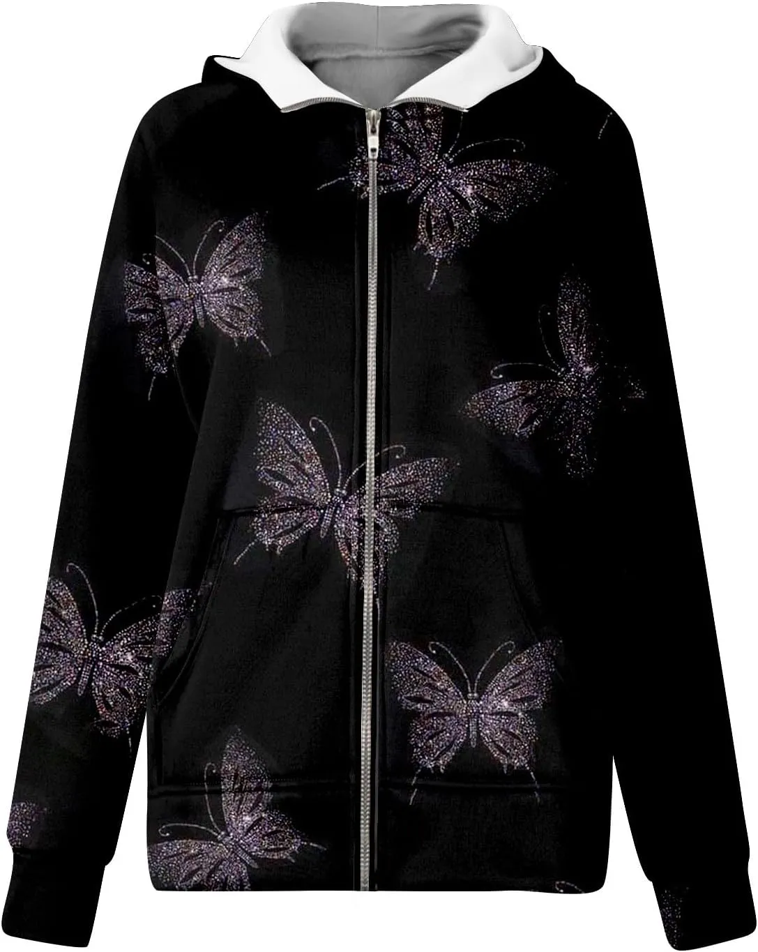 Hoodies Women Long Sleeve Zipper Hoodies Y2K Thumb Hole Tie Dye Fall Sweatshirts Jacket Tunic Pullover With Pocket