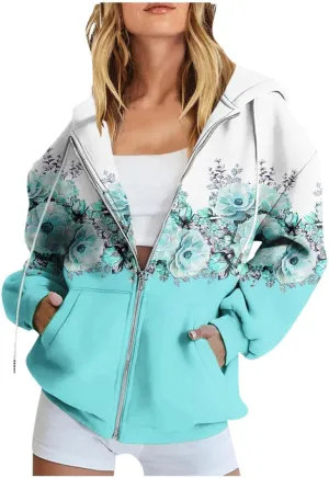 Jackets For Women Hooded Sweatshirt Long Sleeve Drawstring Sweatshirt Loose Sweatshirt With Pockets Hoodie For Women