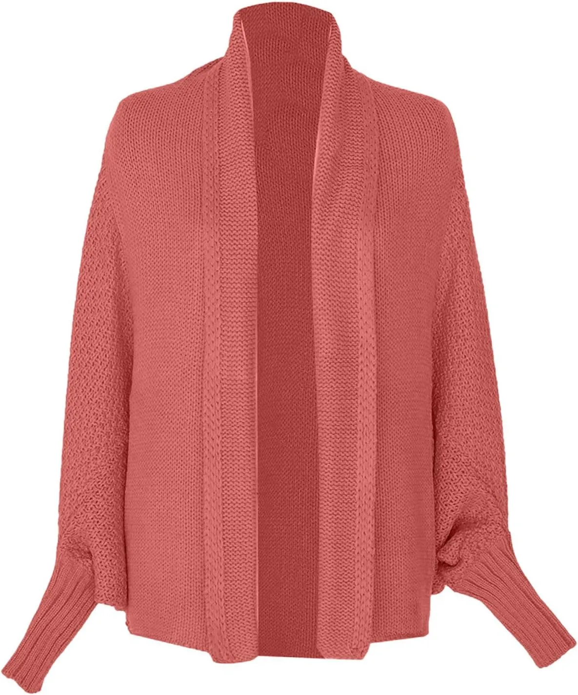 JOAU Cardigan for Women Dressy Casual Open Front Long Batwing Sleeve Knitted Sweater Chunky Outwear Fall Winter Coat Top