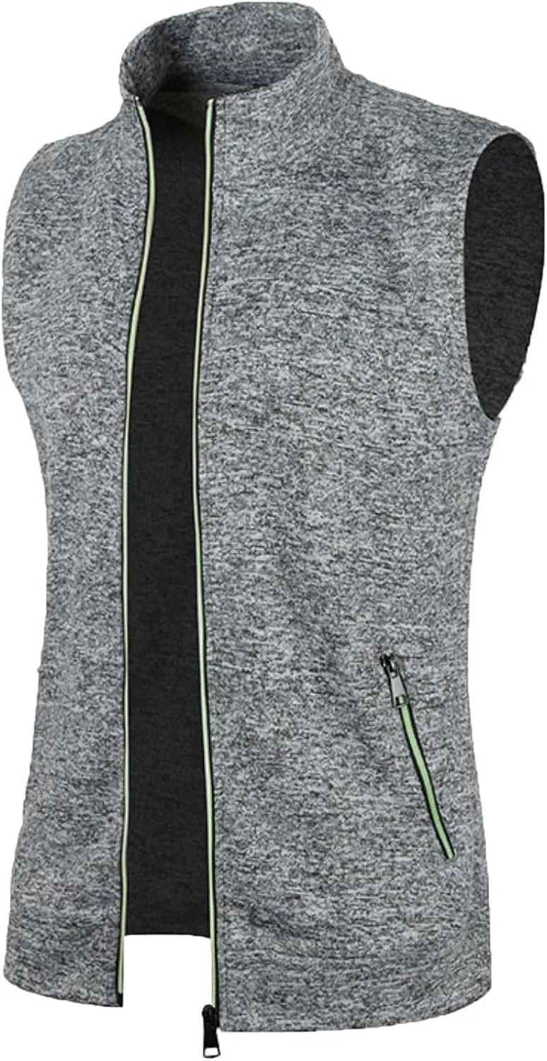 Knitted Cardigans for Men Cable Knit Full Zip Up Cardigan Sweater Solid Regular Fit Knit Blazer Jacket with Pockets