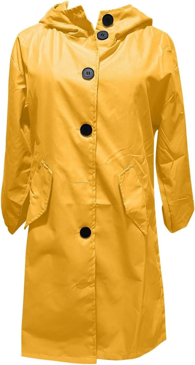 Lapel Jacket with Belt Coat Outwear Womens Elegant Windbreaker Wild Winter Women'S Womens Water-Resistanr Trench