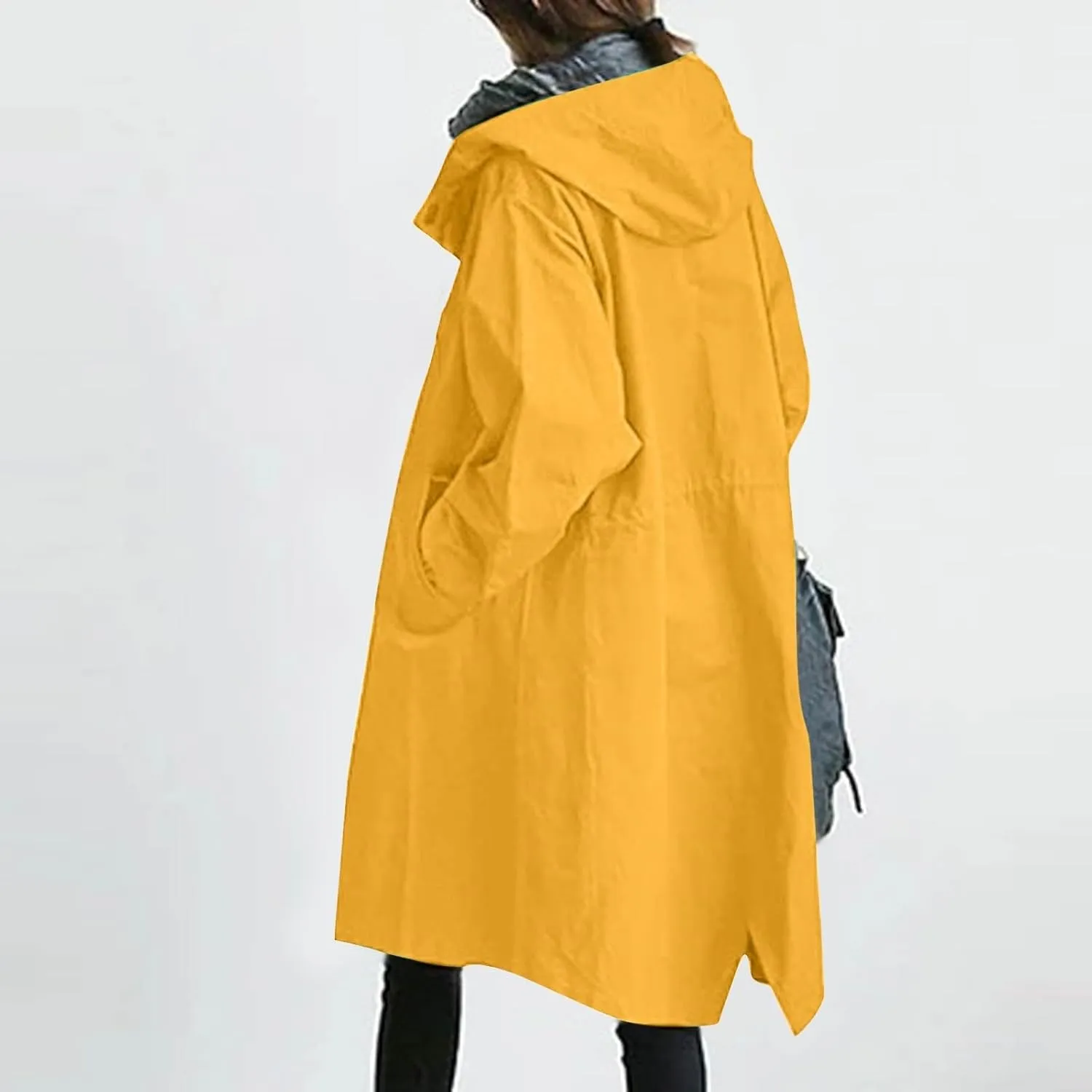 Lapel Jacket with Belt Coat Outwear Womens Elegant Windbreaker Wild Winter Women'S Womens Water-Resistanr Trench