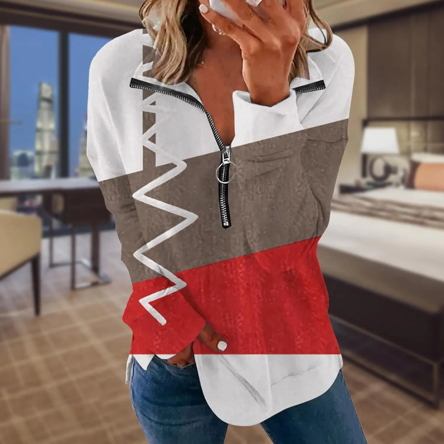 LCMTWX Oversized Sweatshirt for Womens Half Zip Pullover Long Sleeve Quarter Zip Hoodie Sweater Teen Girls Trendy Clothes