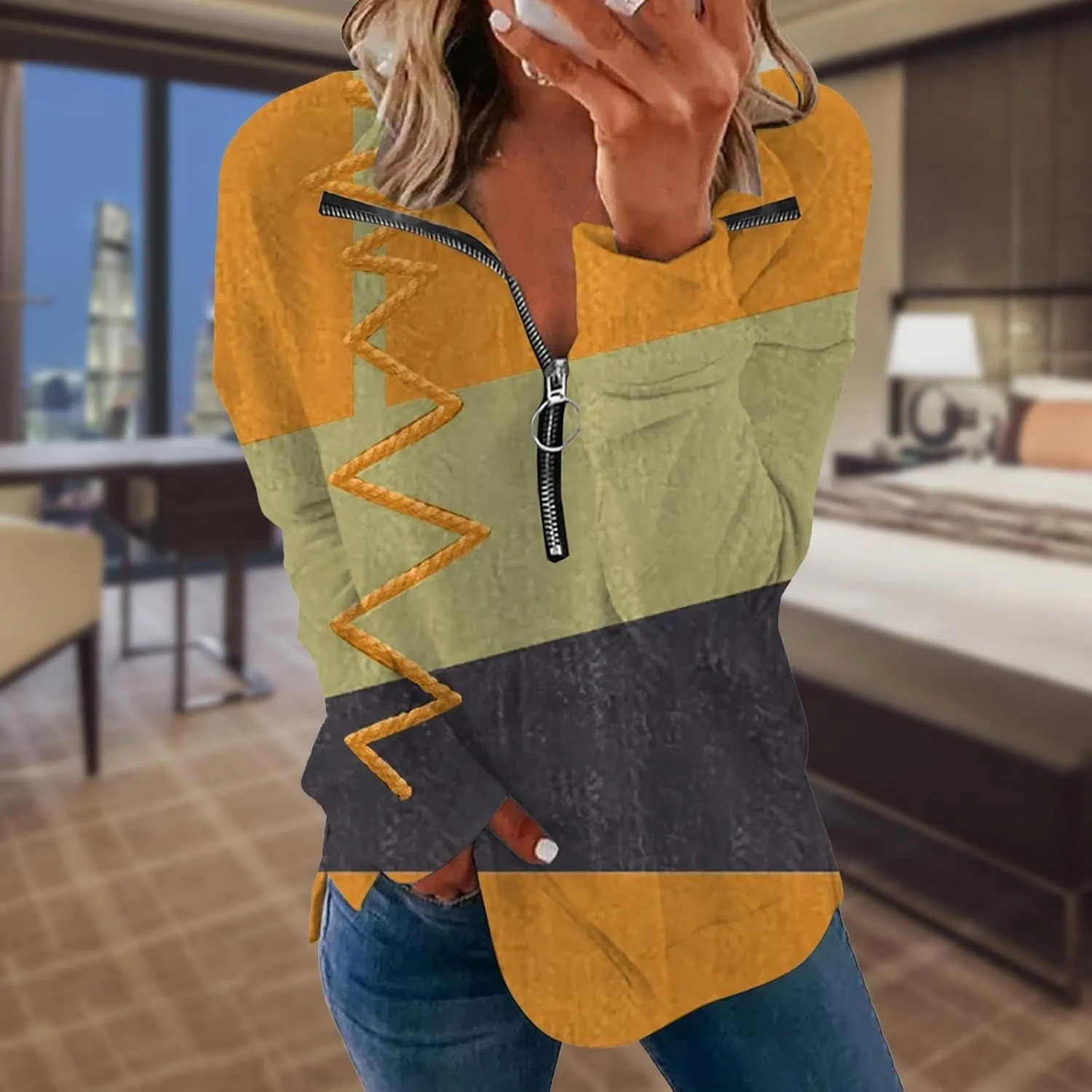 LCMTWX Oversized Sweatshirt for Womens Half Zip Pullover Long Sleeve Quarter Zip Hoodie Sweater Teen Girls Trendy Clothes