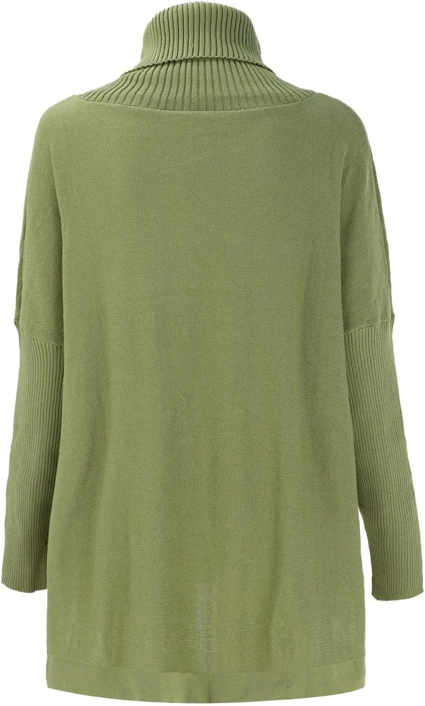 LCMTWX Sweaters for Women Batwing Sleeve Loose Oversized Sweaters Chunky Knitted Pullover Sweaters Fall Sweaters Round