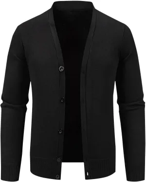 Lightweight Cardigans for Men Casual Knit Sweater Button Down Open Front Cardigan Plus Size Cardigan Sweater