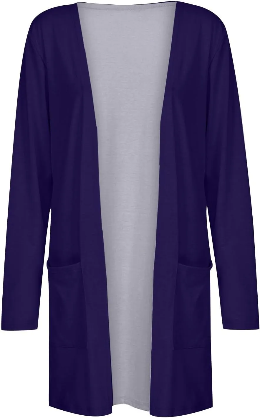 Long Cardigans for Women Fashion Plus Size Fall Sweaters for Women Casual Lightweight Cardigan for Women with Pockets