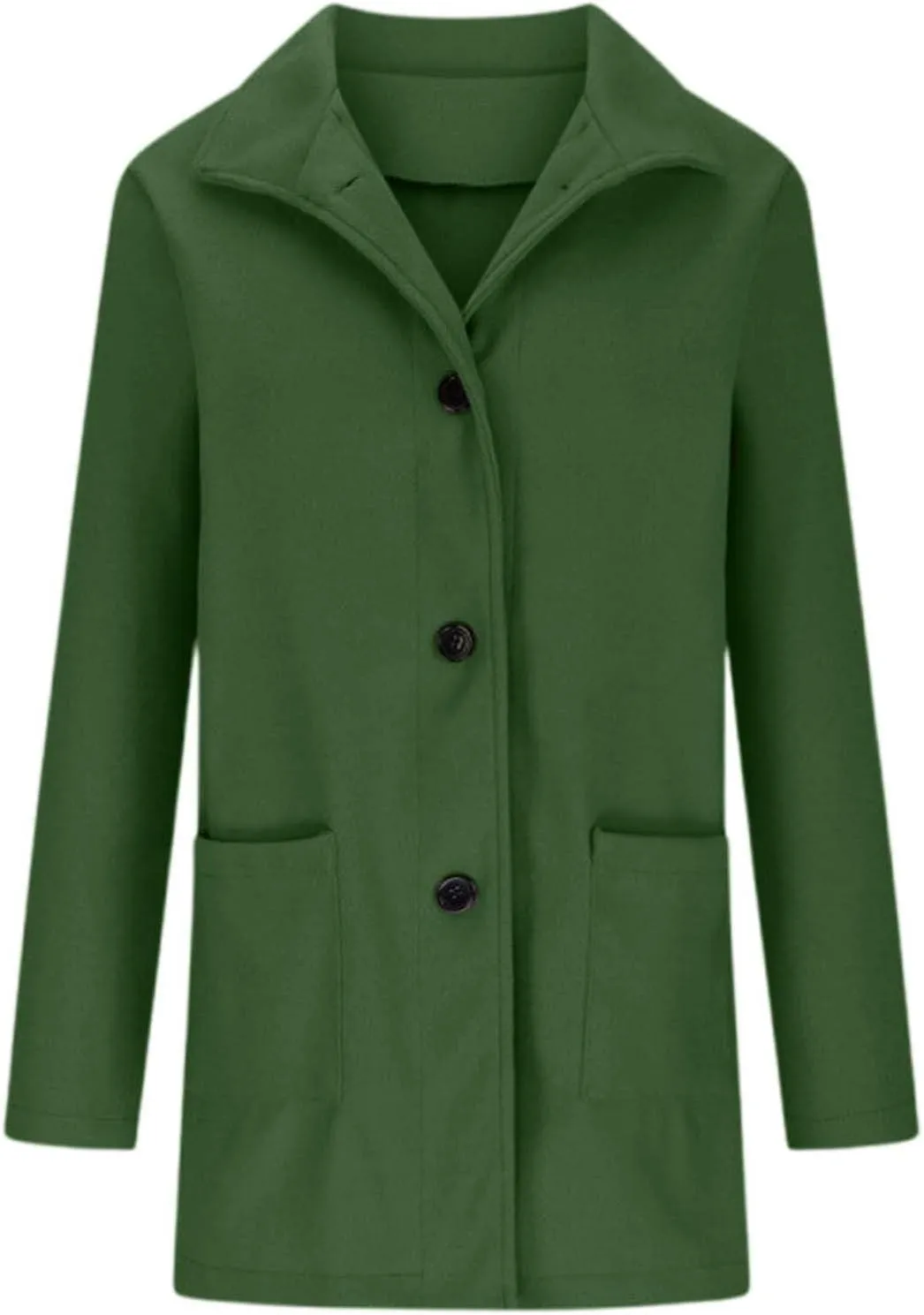Long Coats for Women Winter Warm Stand Collar Breasted Wool Coats Wool Blend Peacoat Thicken Fashion Casual