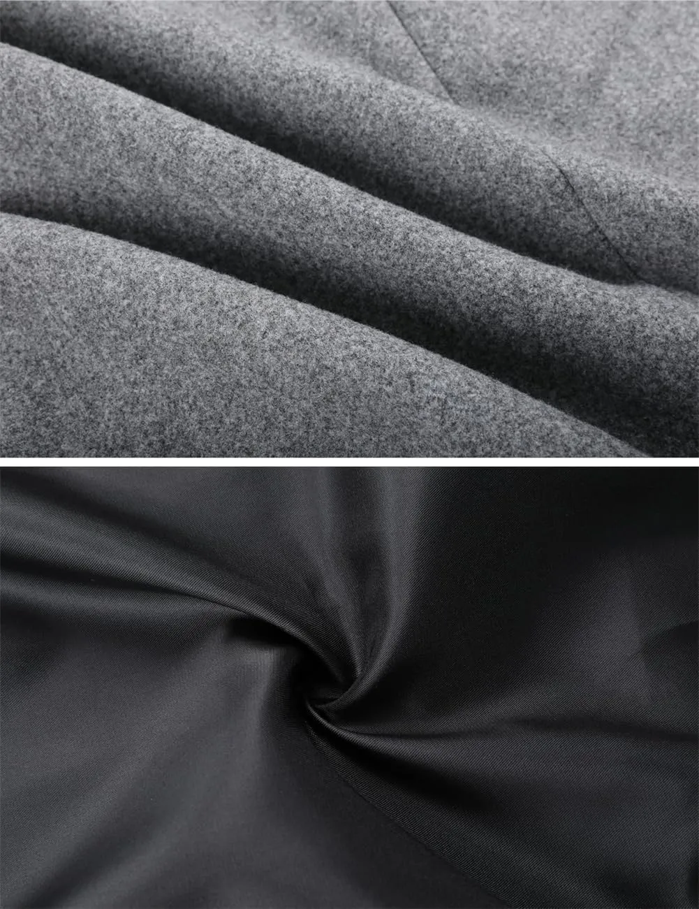 Long Pea Coats For Women Comfy, Women's Notch Lapel Double Breasted Wool Blend Mid Long Coat Jacket Outwear