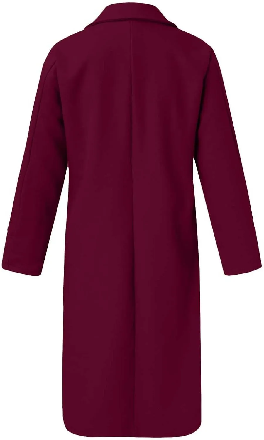 Long Pea Coats for Women Double Breasted Winter Wool Long Trentch Coat Warm Elegant Notched Lapel Overcoat Outwear