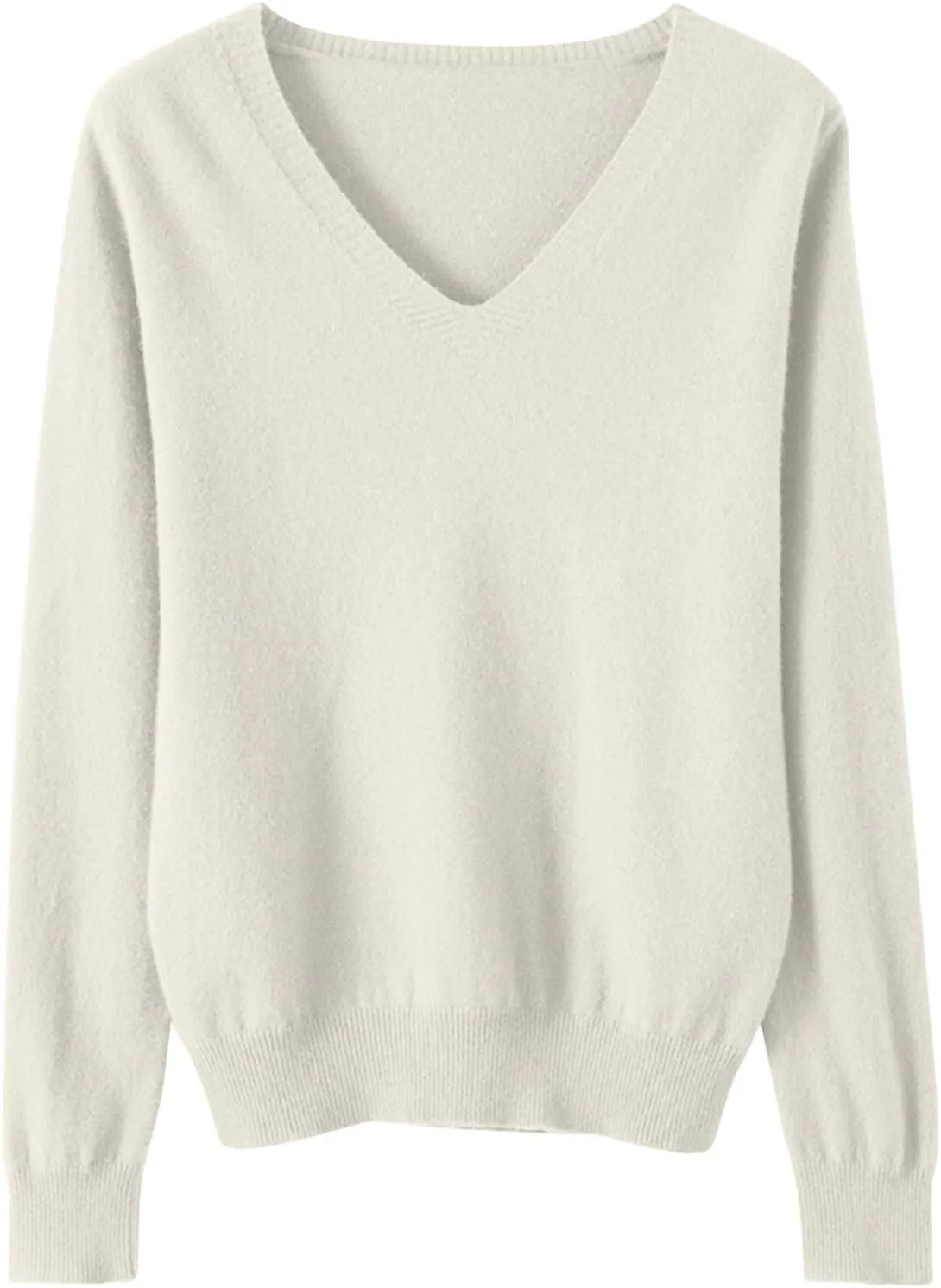 Long Sleeve Sweaters for Women Sexy v Neck Lightweight Knitted Sweater Tops Casual Loose Soft Pullover Jumper
