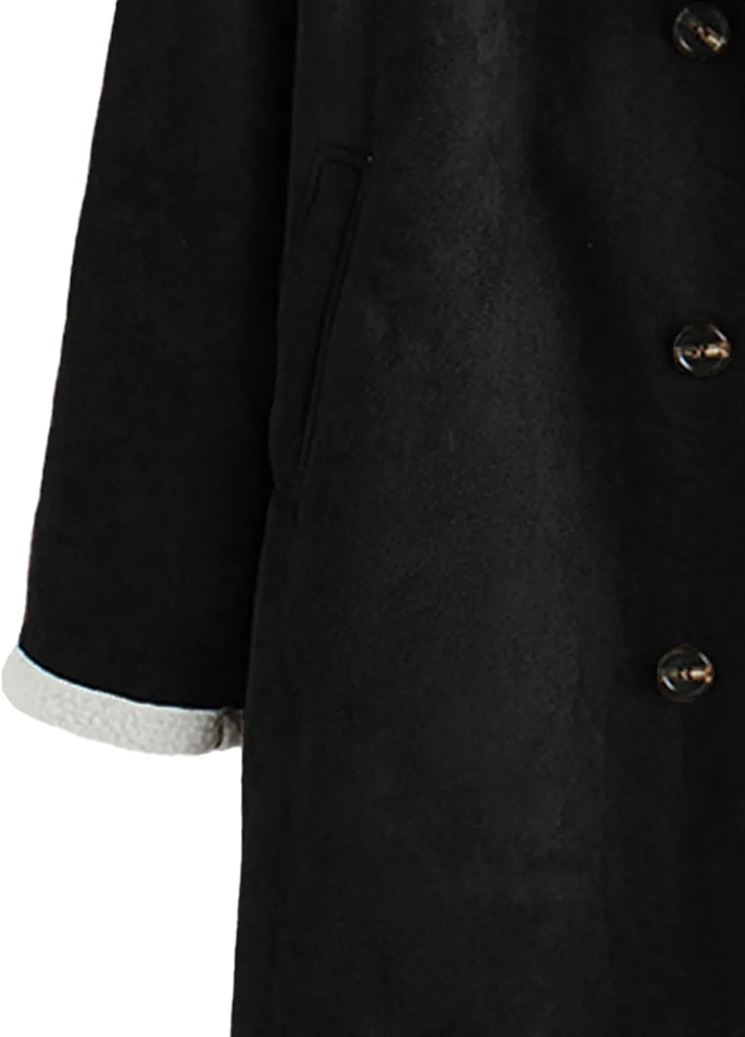 Maiyifu-GJ Mens Sherpa Lined PU Leather Coats Fur Collar Motorcycle Jackets Winter Windbreaker Trench Overcoat