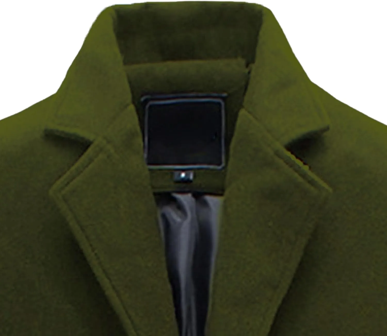 Maiyifu-GJ Mens Slim Fit Long Trench Coat Wool Blend Overcoat Warm Winter Single Breasted Coat Mid-Length Outerwear