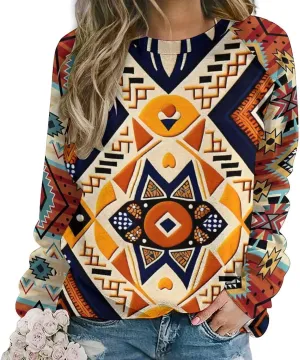 MARSVOVO Plus Size Pullover Sweatshirts For Women Graphic Loose Crewneck Long Sleeve Tops Casual Classic Outgoing Sweatshirt