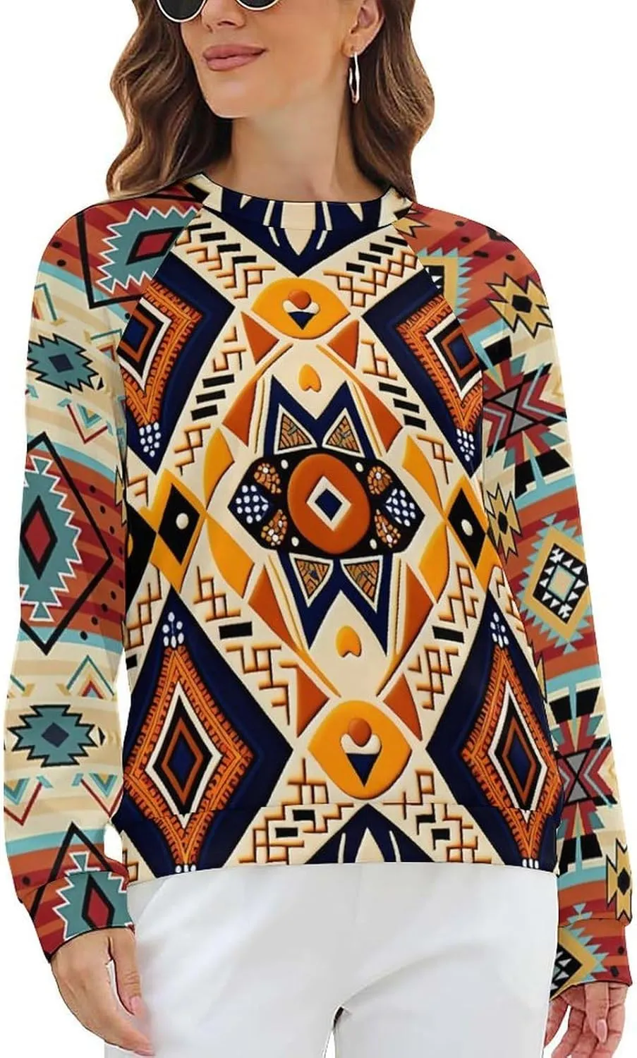 MARSVOVO Plus Size Pullover Sweatshirts For Women Graphic Loose Crewneck Long Sleeve Tops Casual Classic Outgoing Sweatshirt