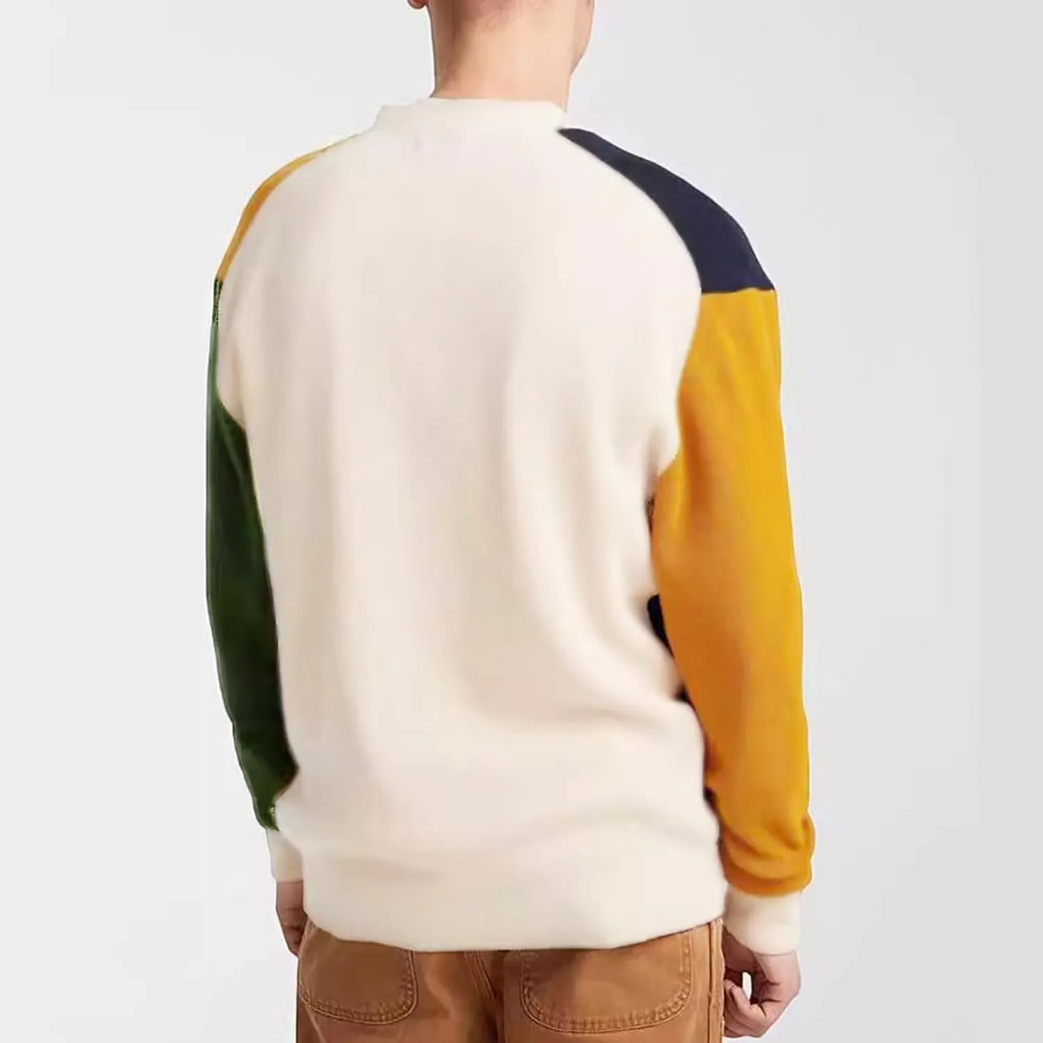 Men Color Block Cardigan Sweaters Long Sleeve V-Neck Slim Fit Casual Buttons Down Ribbed Knitted Sweater with Pockets