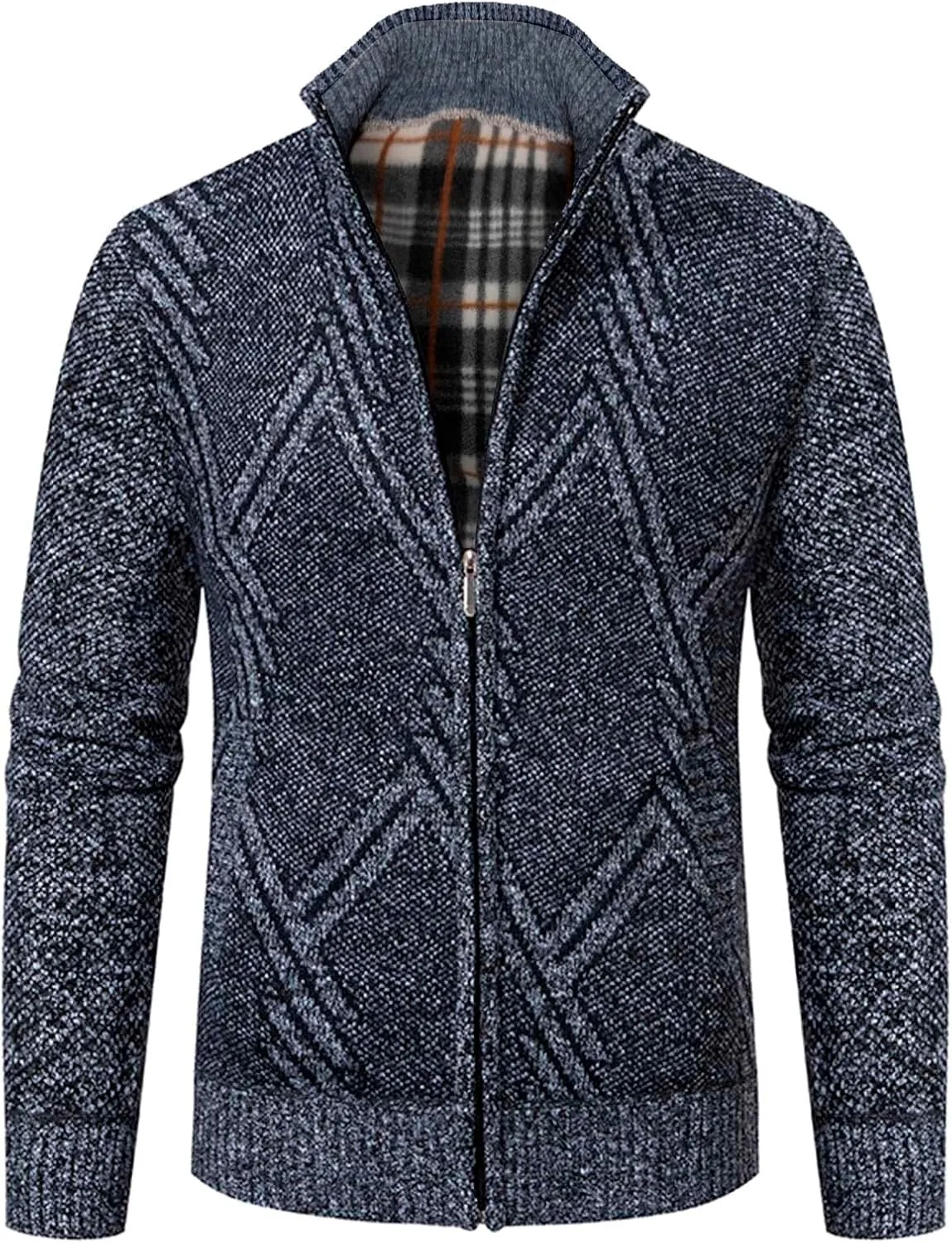 Mens Cardigan, Men's Cardigan Sweaters Casual Full Zip Sweaters Knitted Cardigan Winter Warm Jackets with Pockets