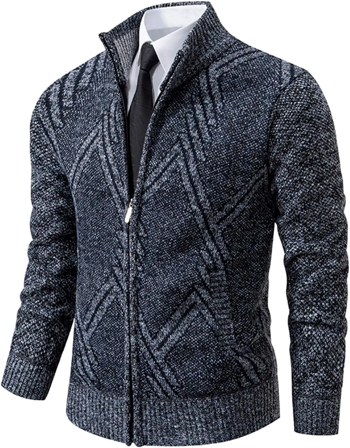 Mens Cardigan, Men's Cardigan Sweaters Casual Full Zip Sweaters Knitted Cardigan Winter Warm Jackets with Pockets