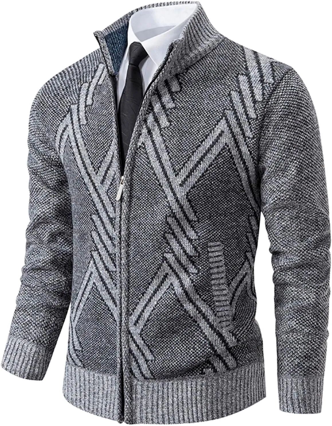 Mens Cardigan, Men's Cardigan Sweaters Casual Full Zip Sweaters Knitted Cardigan Winter Warm Jackets with Pockets