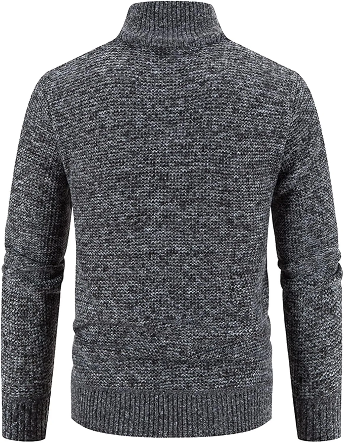 Mens Cardigan, Men's Cardigan Sweaters Knit Zipper Casual Slim Fit Stand Collar with Full Zip and Pockets