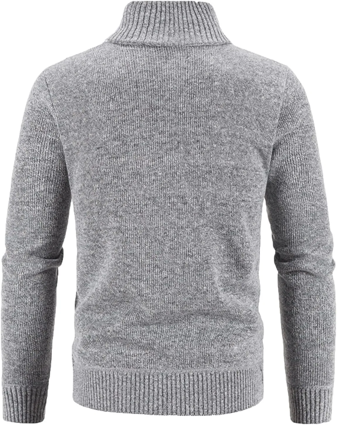 Mens Cardigan, Men's Cardigan Sweaters Knitted Stand Collar Regular Fit Jacket Full Zip Fleece Lined Winter Warm Coat