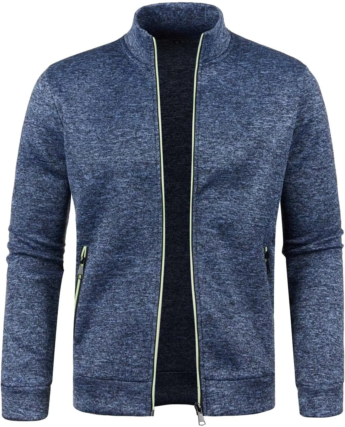 Mens Cardigan, Men's Sweaters Full Zip Slim Fit Thick Knitted Cardigan Casual Solid Sweaters Jacket with Pockets