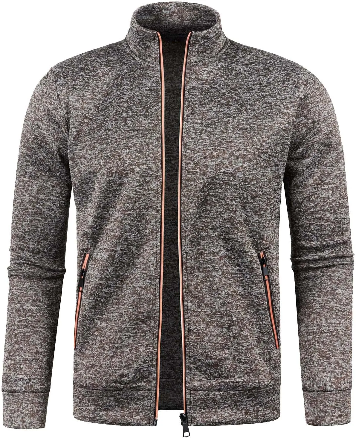 Mens Cardigan, Men's Sweaters Full Zip Slim Thick Knitted Cardigan Sweaters Solid Jacket Coats with Pockets