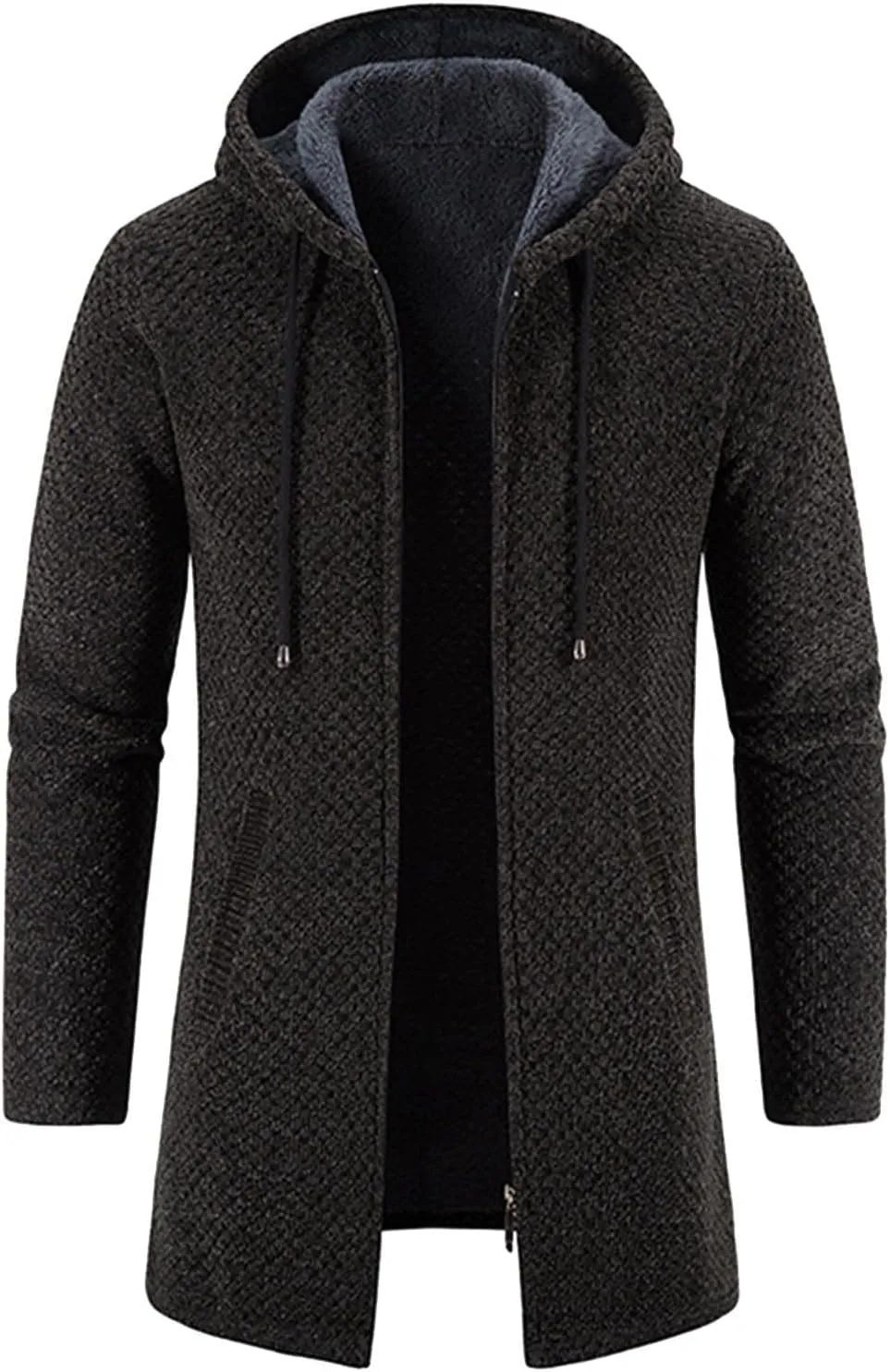 Mens Cardigan, Men's Sweaters Full Zip Slim Thick Knitted Cardigan Sweaters Solid Thick Jackets with Pockets