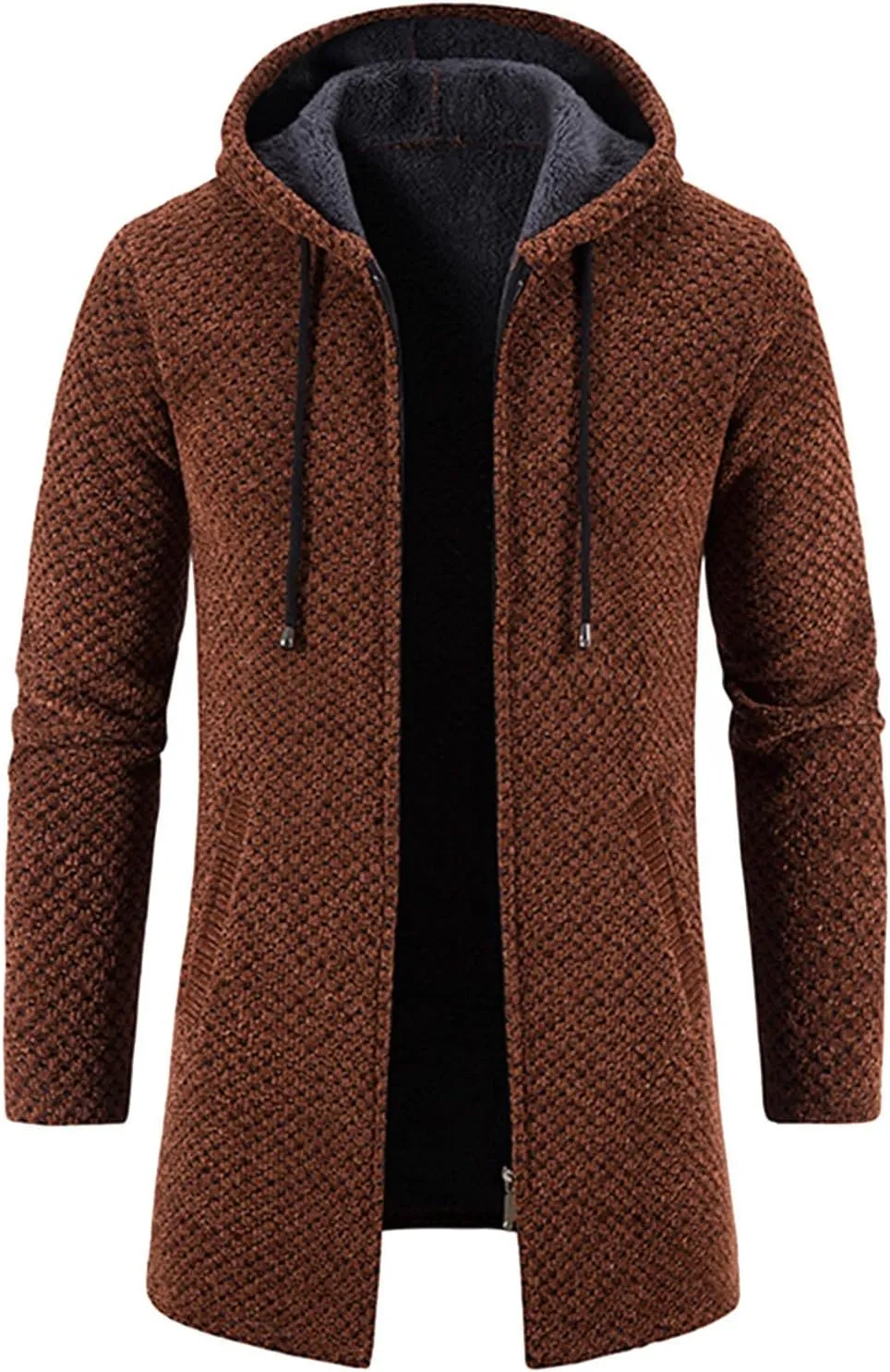 Mens Cardigan, Men's Sweaters Full Zip Slim Thick Knitted Cardigan Sweaters Solid Thick Jackets with Pockets