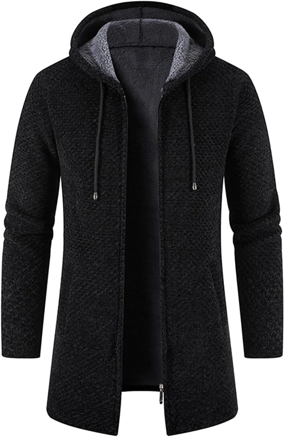 Mens Cardigan, Men's Sweaters Full Zip Slim Thick Knitted Cardigan Sweaters Solid Thick Jackets with Pockets