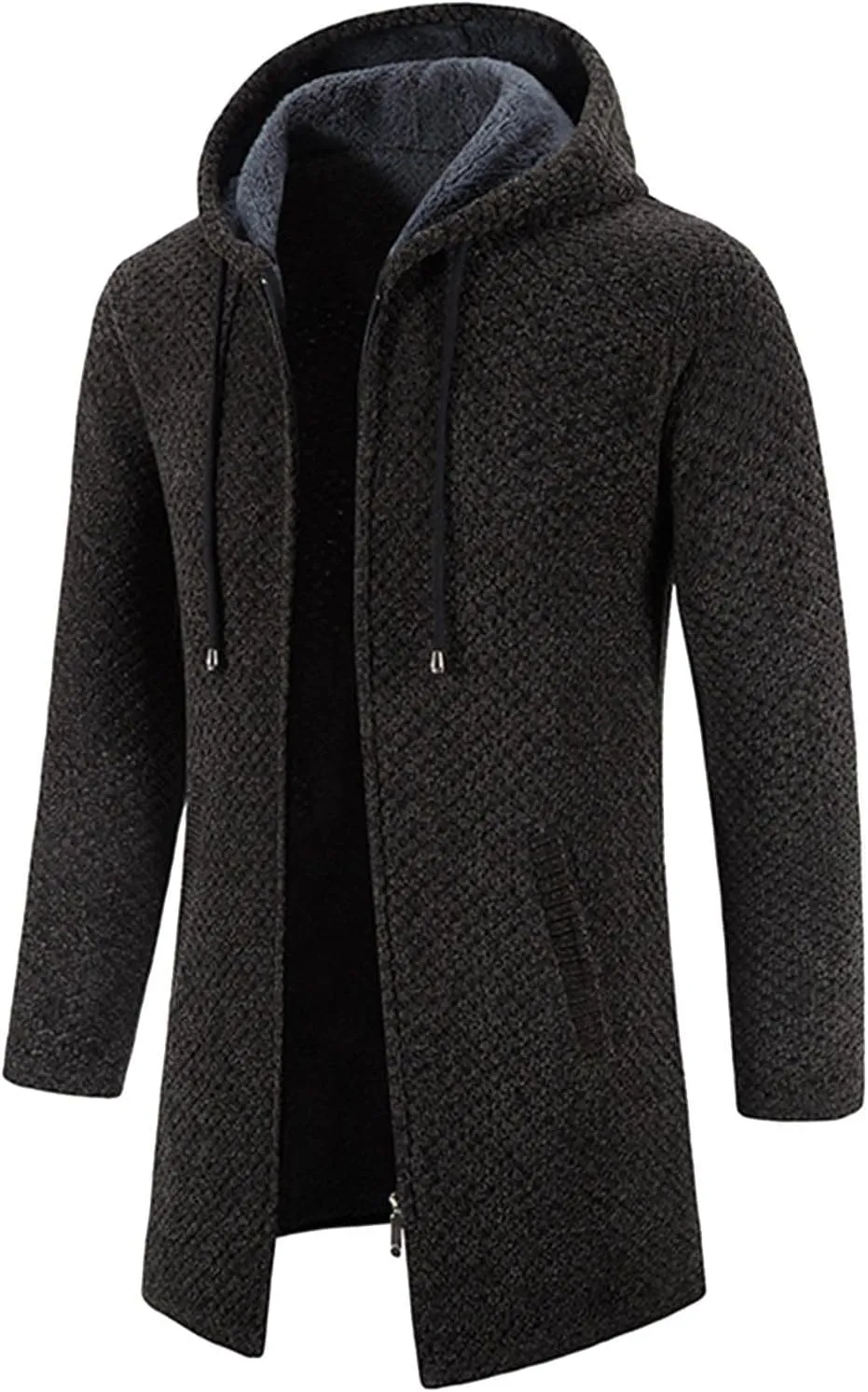 Mens Cardigan, Men's Sweaters Full Zip Slim Thick Knitted Cardigan Sweaters Solid Thick Jackets with Pockets