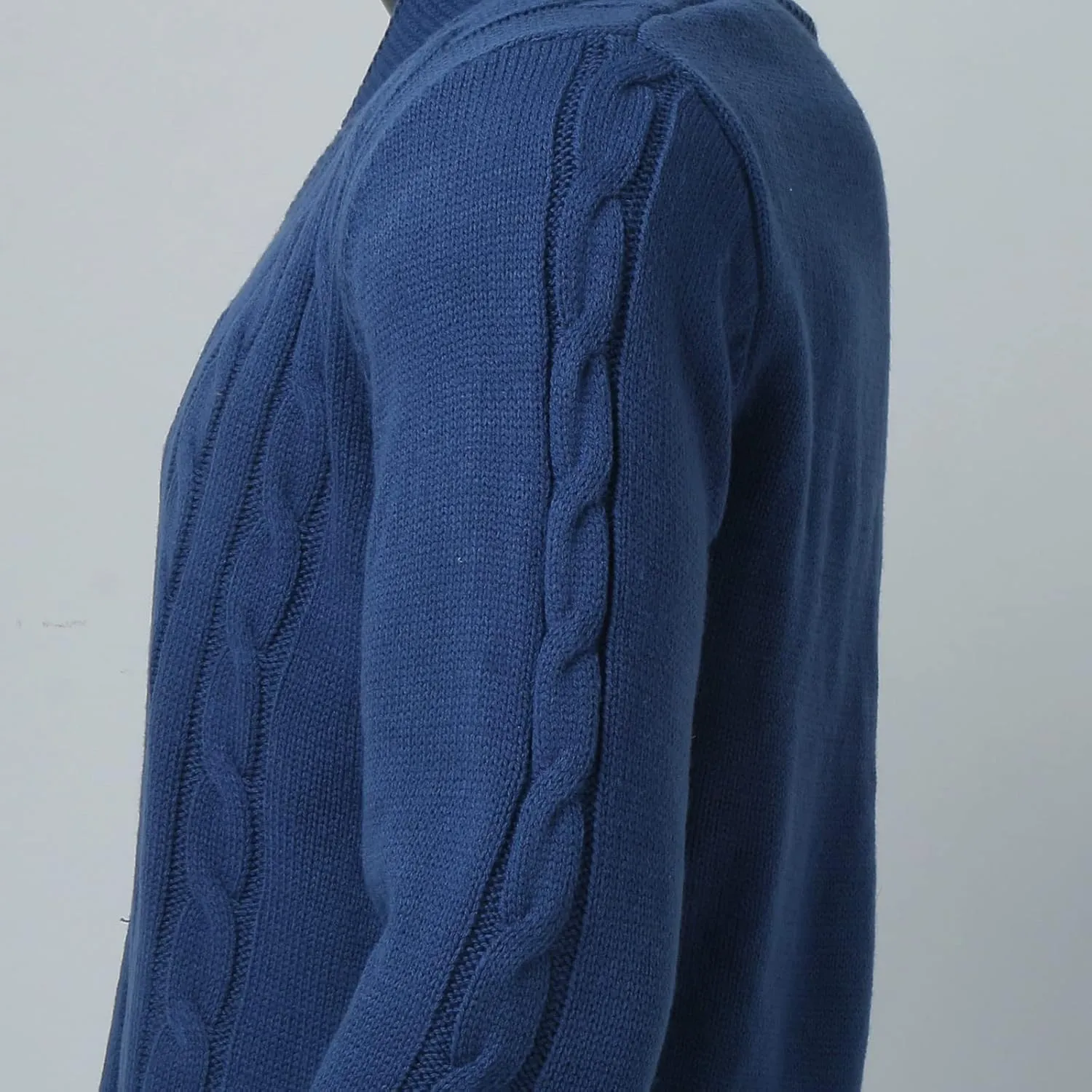 Men's Cardigan Sweater Button Down Long Sleeve Pullover Solid Color Knitted Hooded Casual Loose Knitwear with Pockets