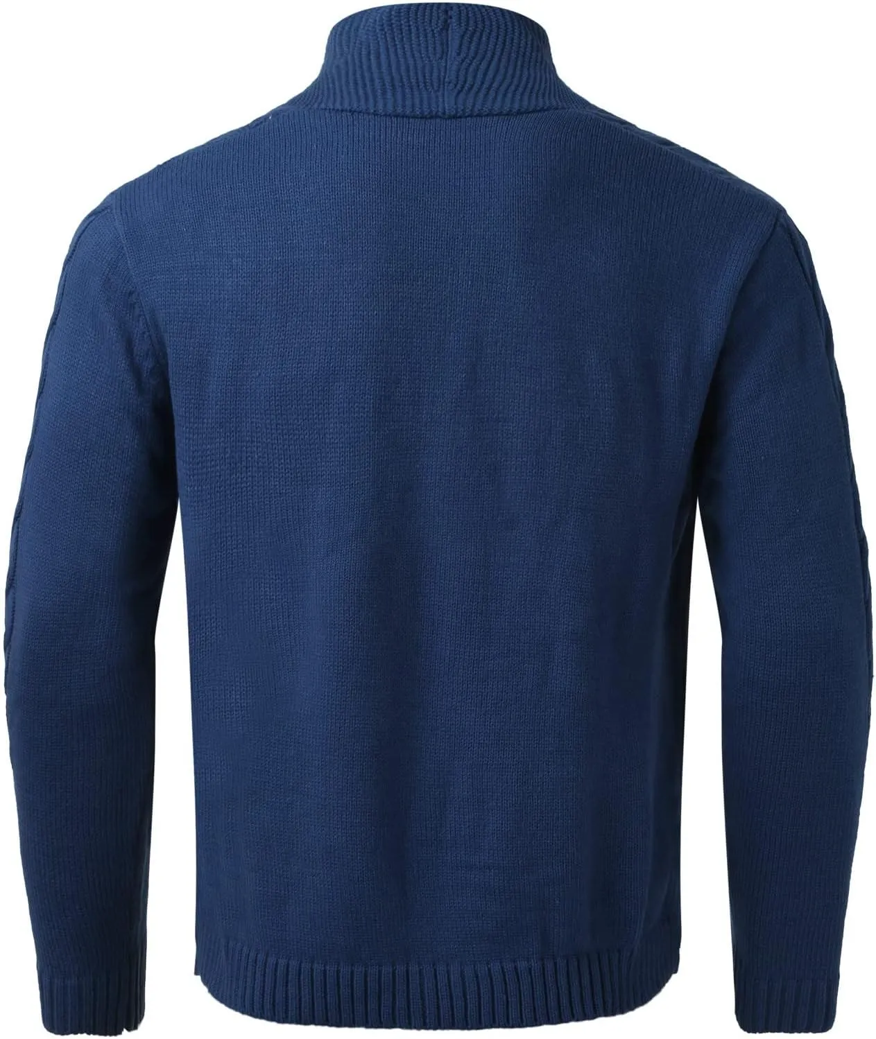 Men's Cardigan Sweater Button Down Long Sleeve Pullover Solid Color Knitted Hooded Casual Loose Knitwear with Pockets