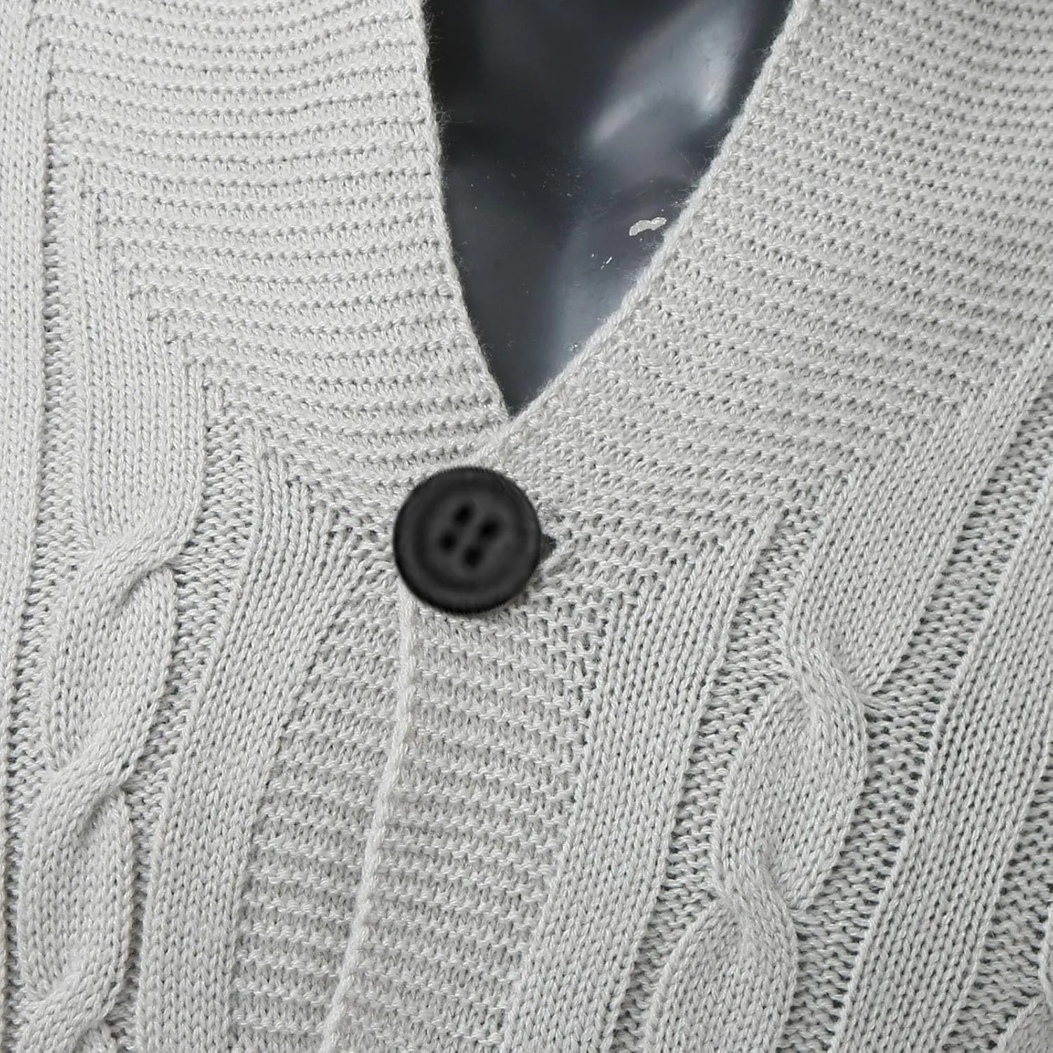 Men's Cardigan Sweater Button Down Long Sleeve Pullover Solid Color Knitted Hooded Casual Loose Knitwear with Pockets