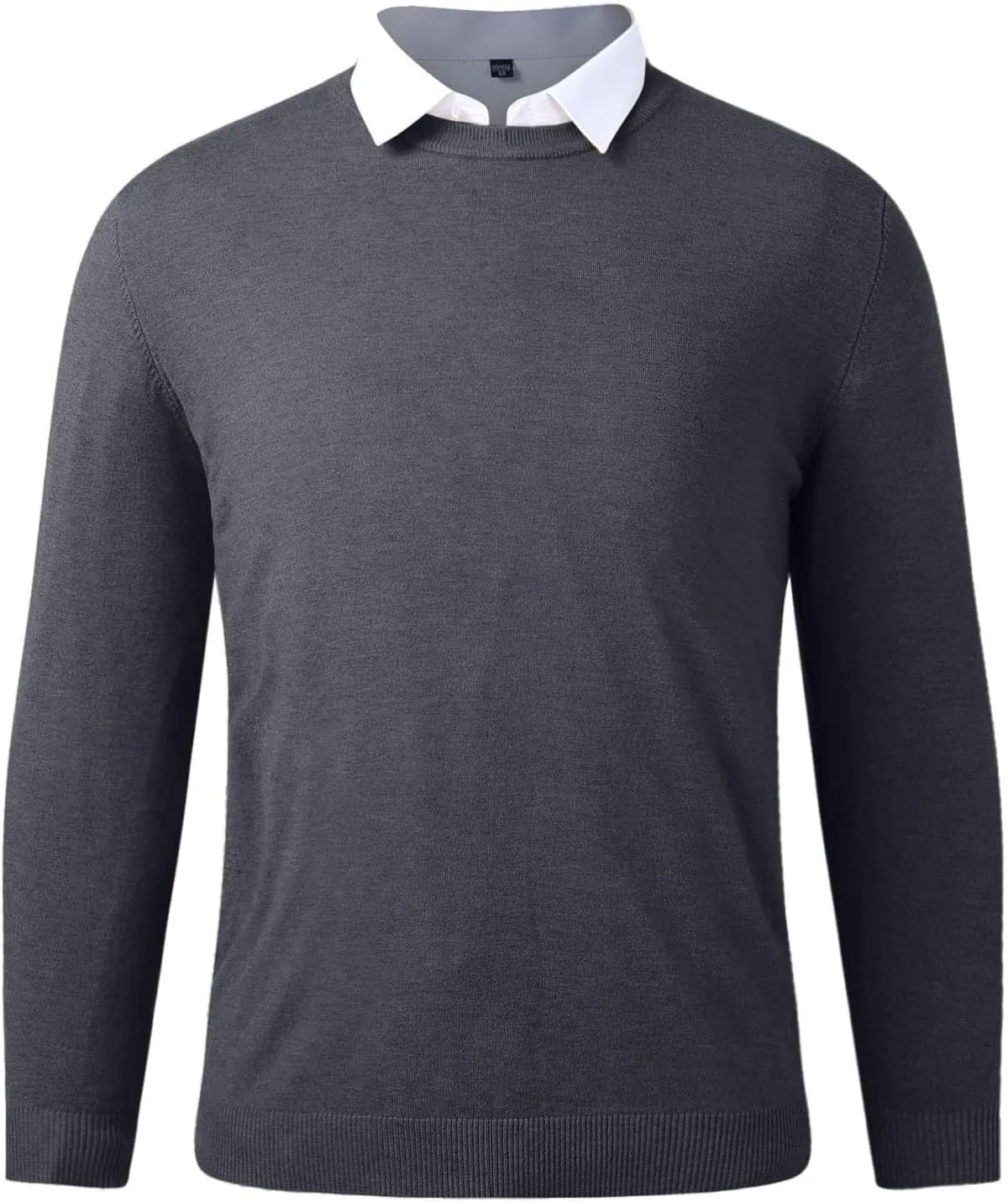 Men's Cashmere Sweater O-Neck Pullovers Knit Sweater Tops Long Sleeve Jumpers Casual Vintage Solid Cardigan Pullover