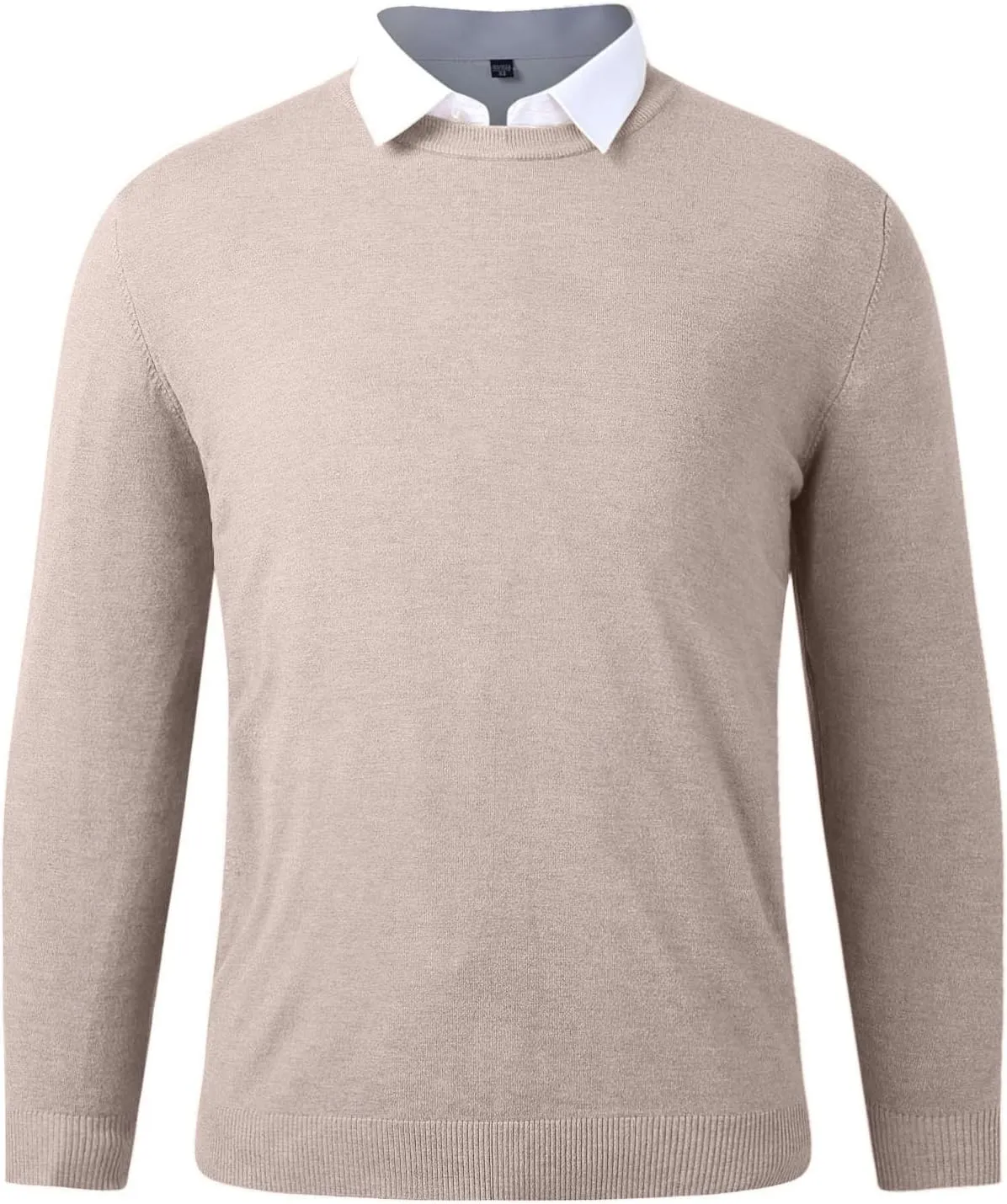 Men's Cashmere Sweater O-Neck Pullovers Knit Sweater Tops Long Sleeve Jumpers Casual Vintage Solid Cardigan Pullover