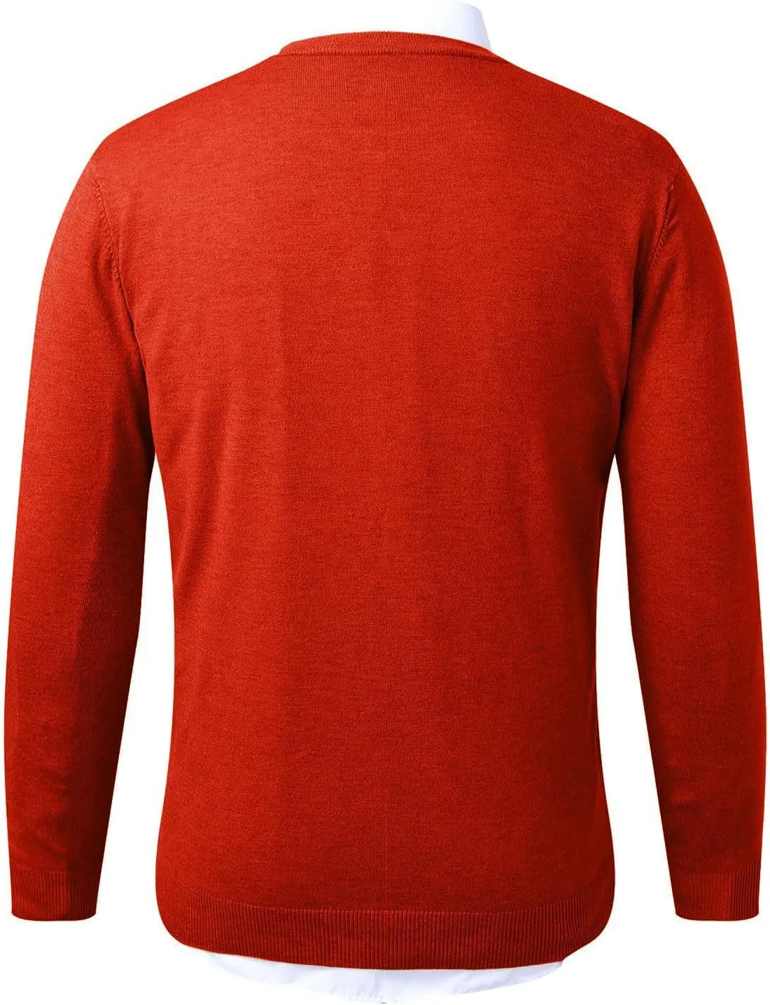Men's Cashmere Sweater O-Neck Pullovers Knit Sweater Tops Long Sleeve Jumpers Casual Vintage Solid Cardigan Pullover