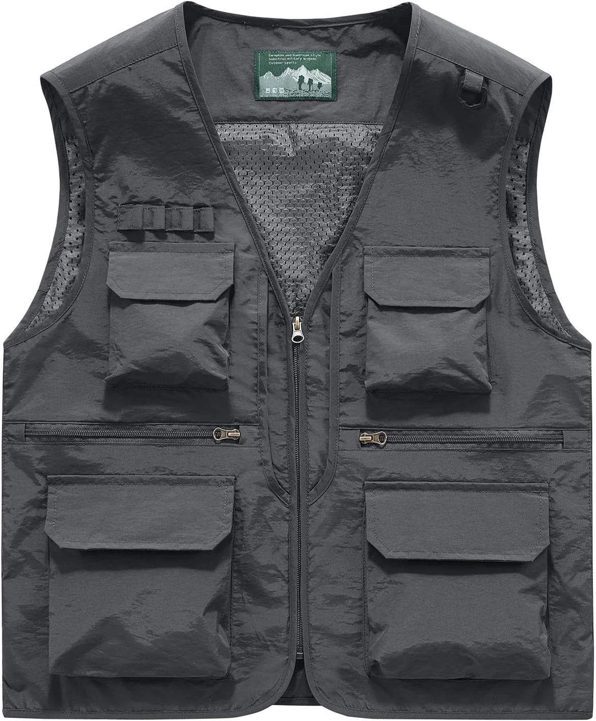 Men's Casual Lightweight Outdoor Vest Fishing Work Utility Safari Travel Photo Cargo Vest Jacket with Multi Pockets