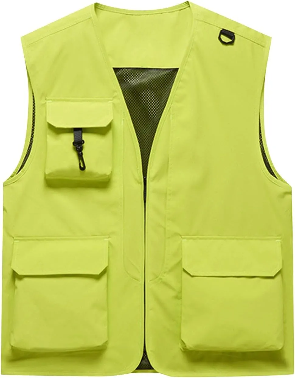Men's Casual Travel Cargo Vest Outdoor Fishing Work Safari Waistcoat Sleeveless Utility Multi Pockets Hiking Jackets