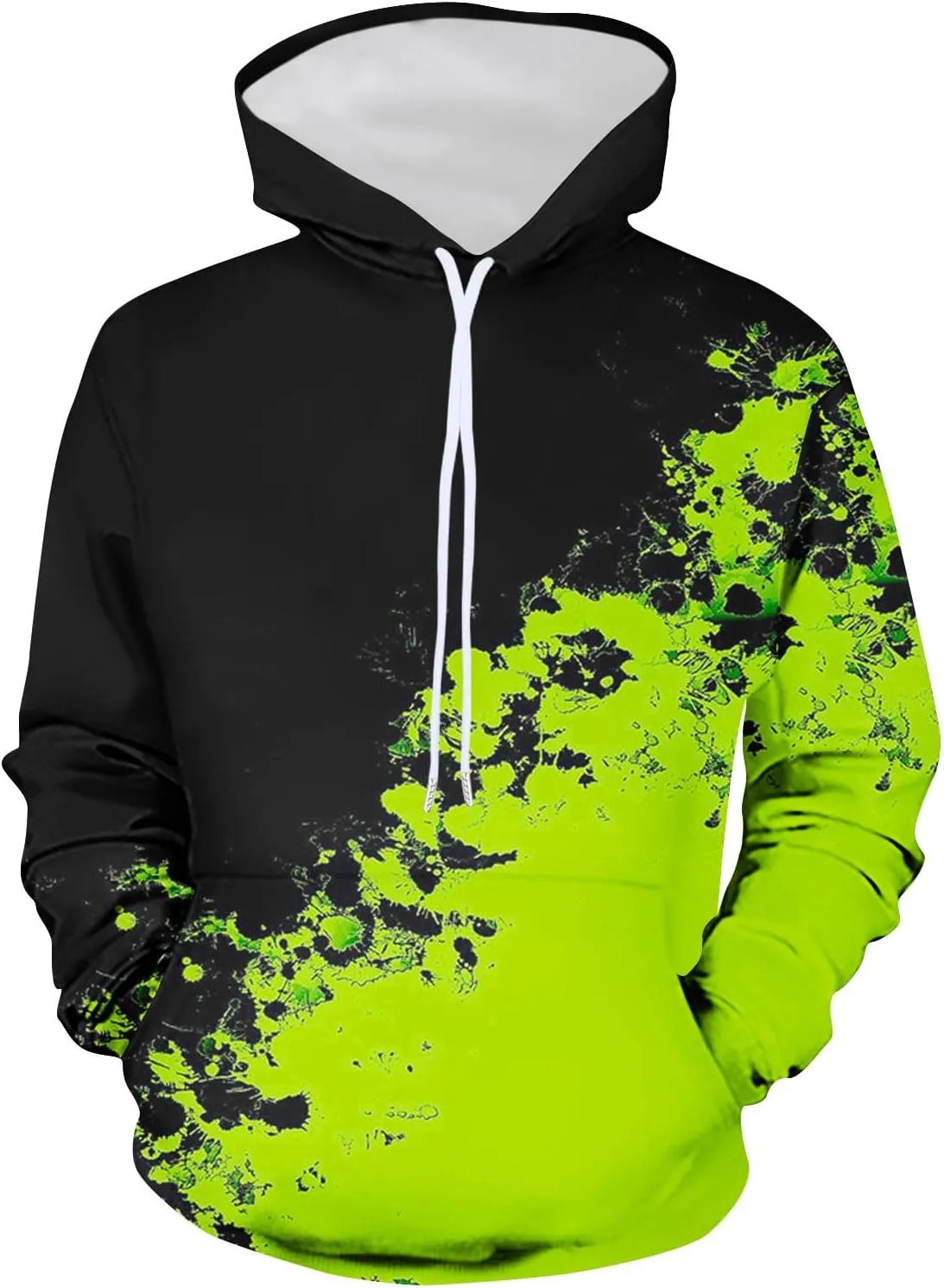 Men's Fashion Hoodies & Sweatshirts Casual Gradient Color Graphic Tee Shirts Long Sleeve Pullover Shirts With Pockets
