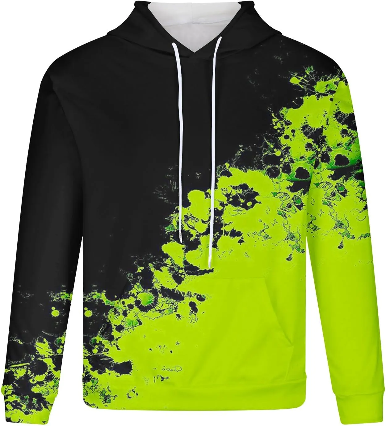 Men's Fashion Hoodies & Sweatshirts Casual Gradient Color Graphic Tee Shirts Long Sleeve Pullover Shirts With Pockets