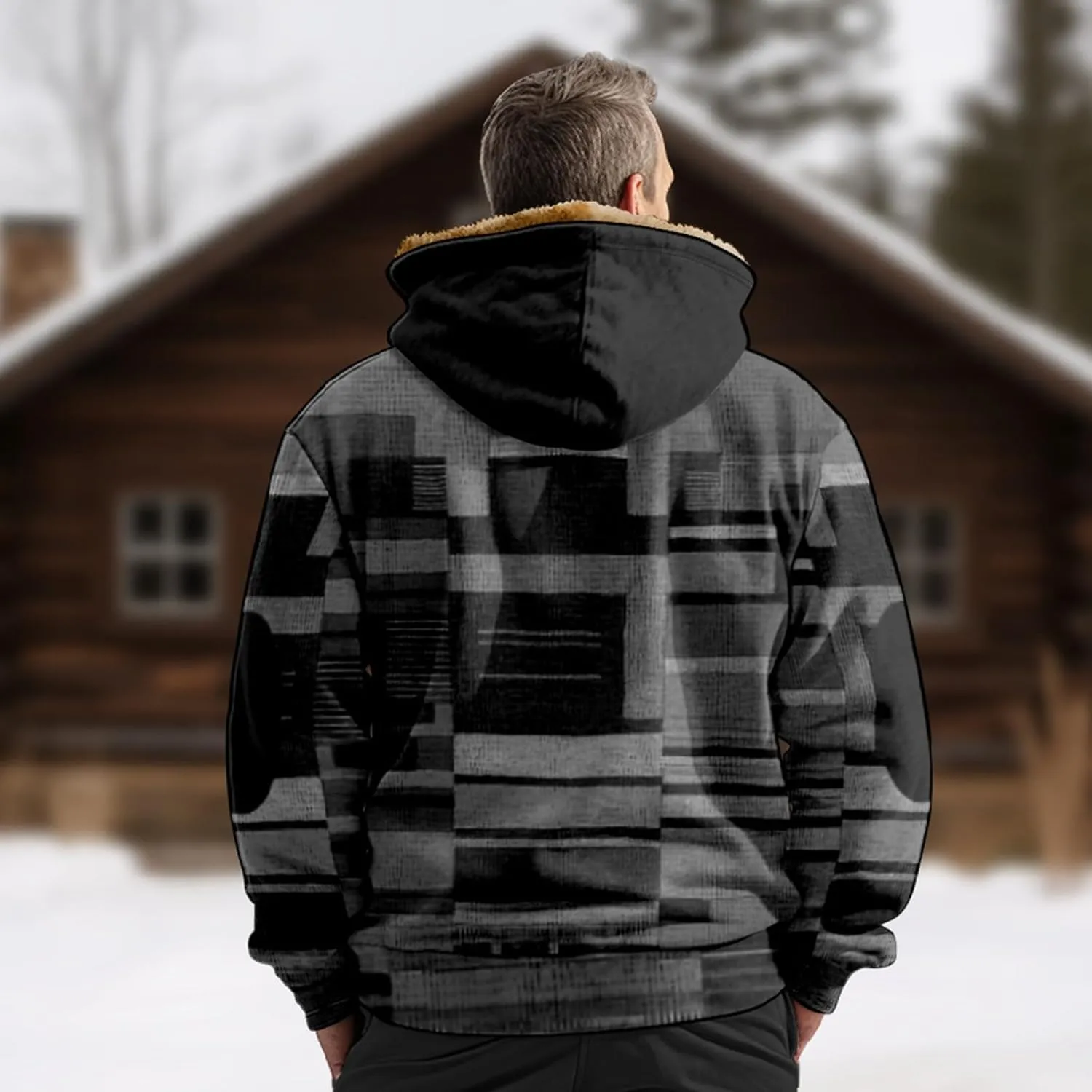 Men's Fashion Sweatshirts Coats Long Sleeve Zipper Hooded Classic Trendy Coat Hiking Travel for Men