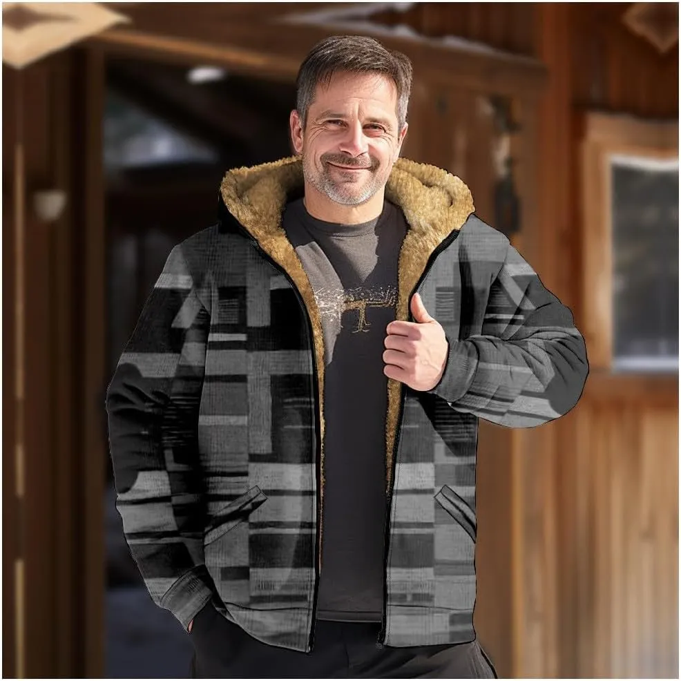 Men's Fashion Sweatshirts Coats Long Sleeve Zipper Hooded Classic Trendy Coat Hiking Travel for Men