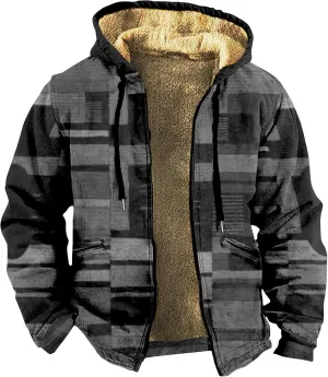 Men's Fashion Sweatshirts Coats Long Sleeve Zipper Hooded Classic Trendy Coat Hiking Travel for Men