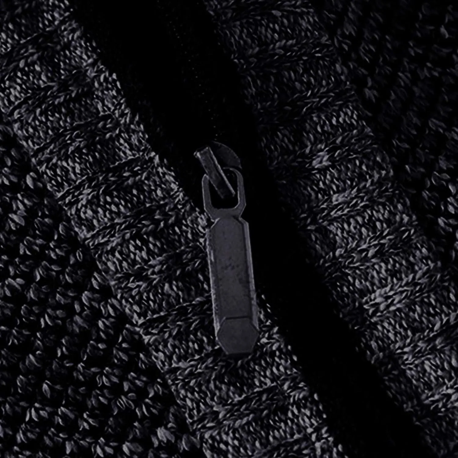Mens Full Zipper Cardigan Sweater Stand Collar Thick Weave Pullover Thermal Knitted Tops Long Sleeve with Pockets