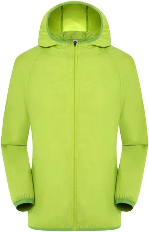 Mens Lightweight Cycling Jacket Hooded Waterproof Rain Coat Casual Golf Hiking Running Windbreaker Packable Raincoat