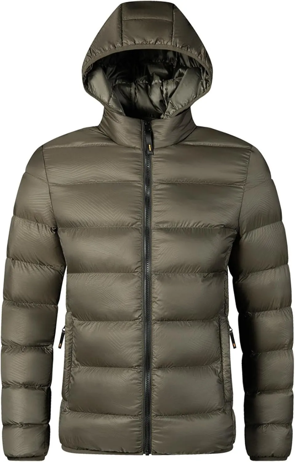 Mens Lightweight Packable Puffer Jacket Hooded Insulated Thermal Puffy Winter Jackets Down Coat for Running Travel